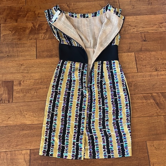 Trina Turk Jewel Tone Metallic Silk Dress 2 - Picture 11 of 12